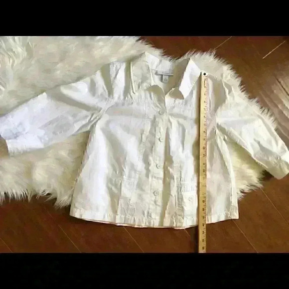 Y2K Dressbarn White Jacket Labeled size 8 also fits M - Picture 2 of 7